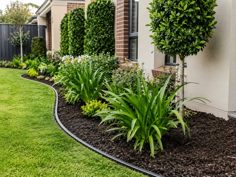 Neatly trimmed hedges with clean lines