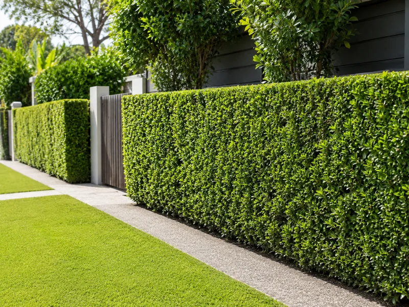 Strata common area with trimmed gardens